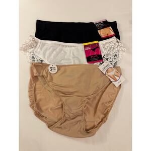 LOT 3 Maidenform, Jockey, Bali Women Sexy, Comfortable Breathable Panties M/6
